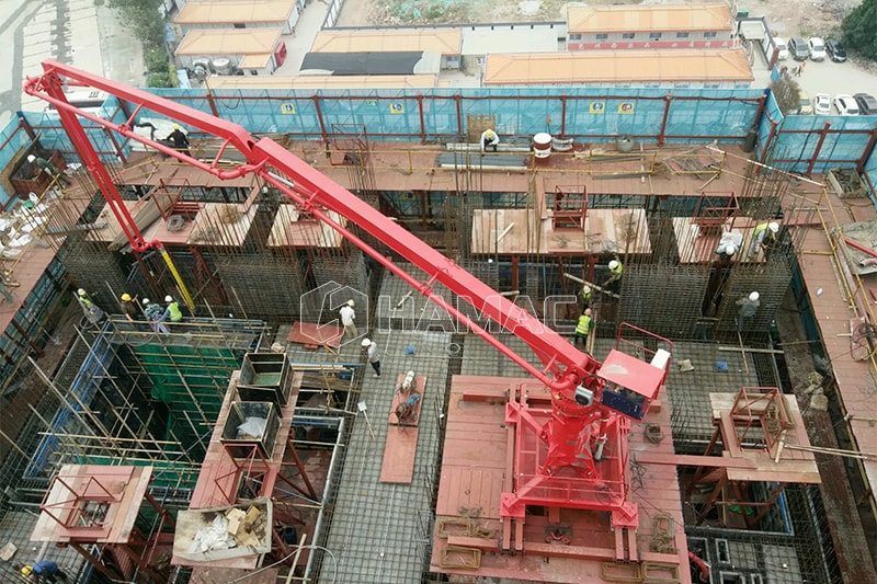 Stationary concrete placing boom in China photo