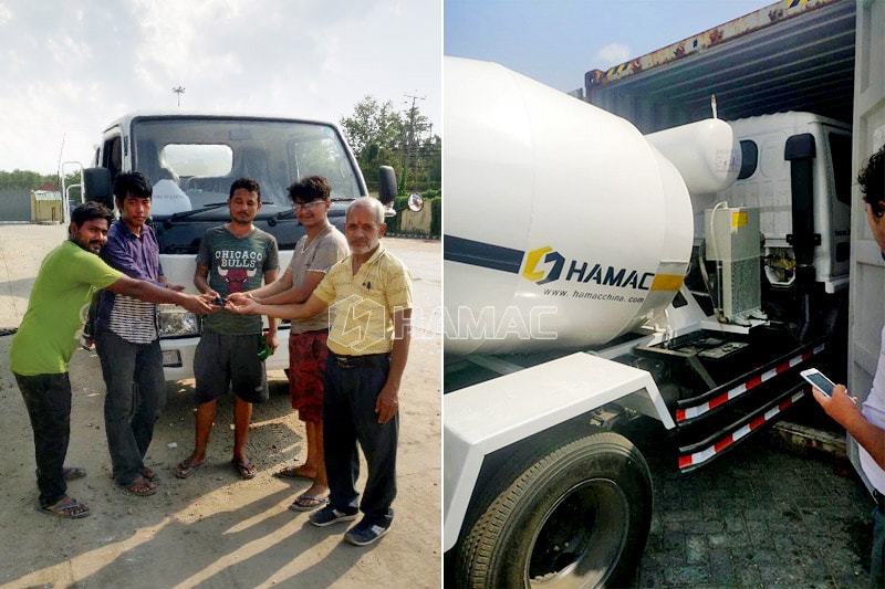 4 units of 1.5m 3 transit mixer trucks dedicated to tunnel construction in Nepal photo