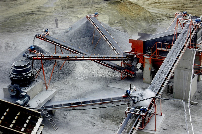 250tph stationary aggregate crushing and screening plant in South Sudan photo
