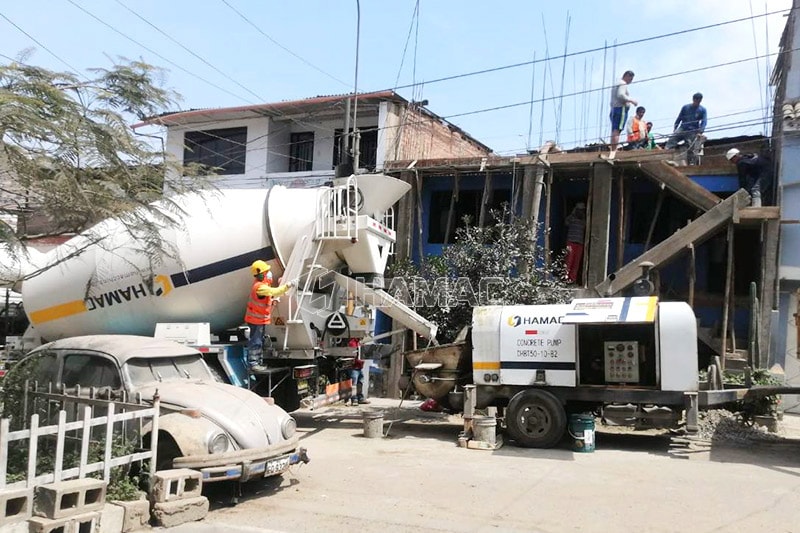 HZS35 Stationary concrete batching plant works in Rwanda