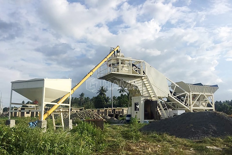YHZS25 Mobile Concrete Batching Plant in The Philippines photo