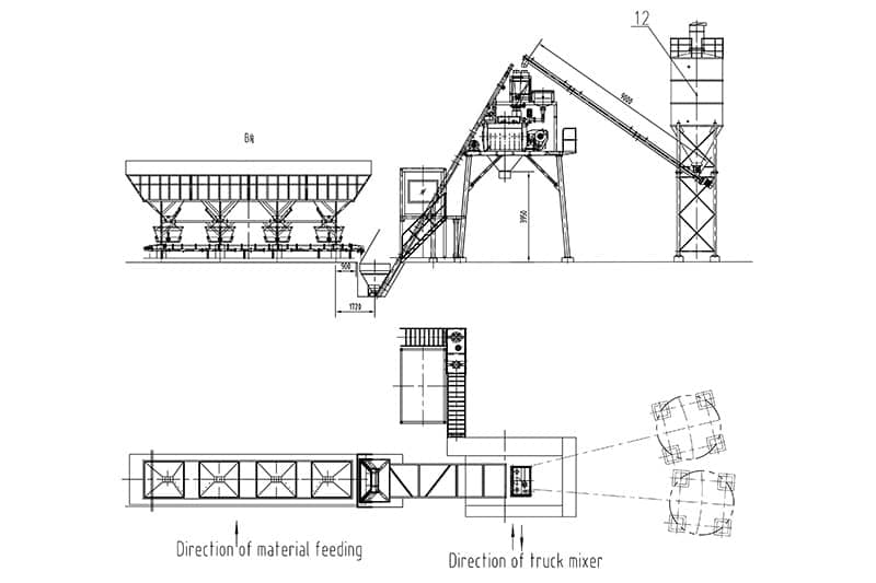Flèche de distribution sur chenilles hydraulique