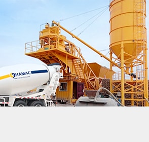 Bétonnière avec pompe de béton de moteur diesel DHBT15 en Russie