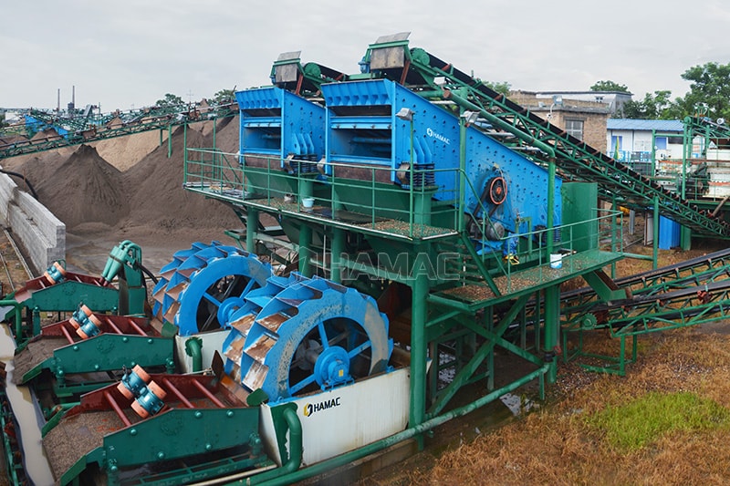 Artificial sand making production line photo