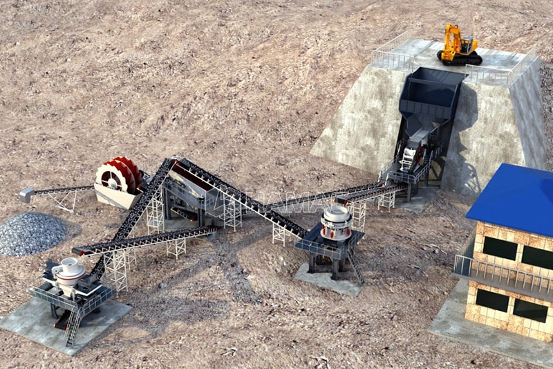 Artificial sand making production line photo