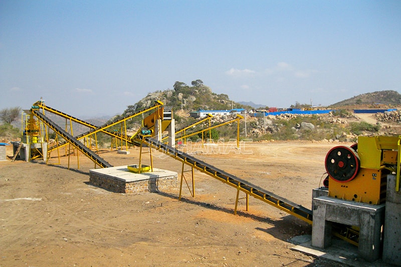 Granite crushing and screening plant photo