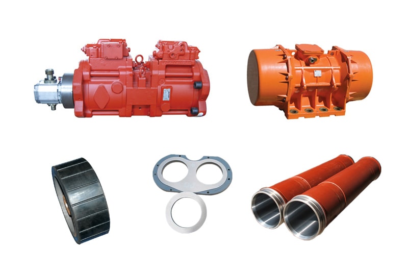 Diesel concrete mixer pump photo