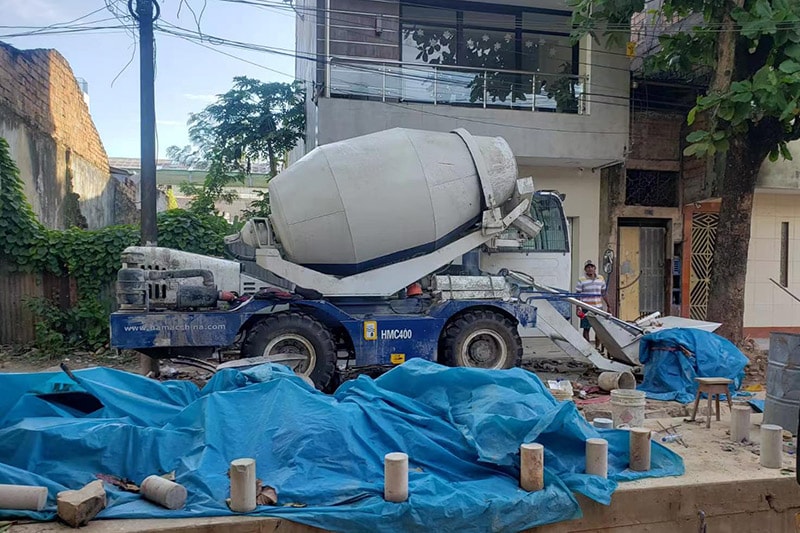 30m Truck Mounted Boom Pump Appears in the Working Site in Arequipa Socabaya Peru
