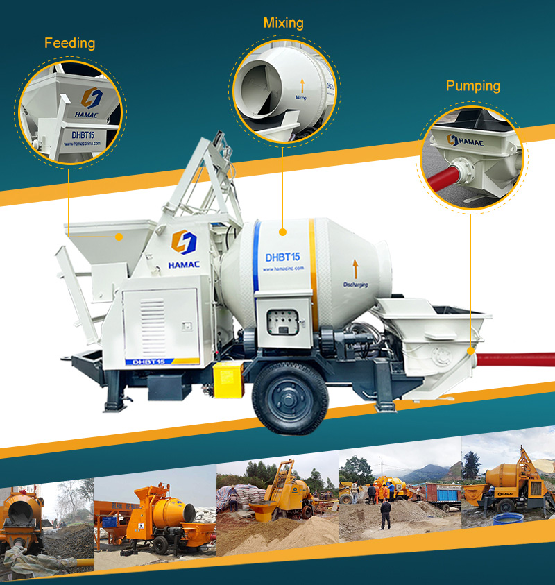 Trailer Concrete Mixer Pump photo