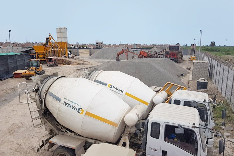 Planta dosificadora de concreto de hzs120 en Rusia