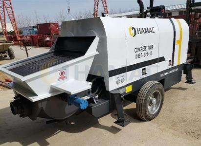 Pompe à béton de remorque diesel DHBT50 travaux de nombreux au Pérou