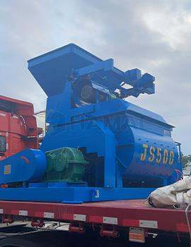 JS500 Twin Shaft Concrete Mixer in Guatemala photo