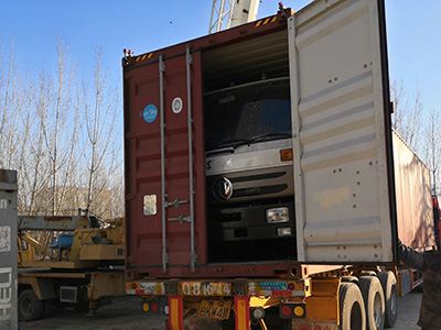 Four concrete mixer trucks ready for tunnel works in Nepal