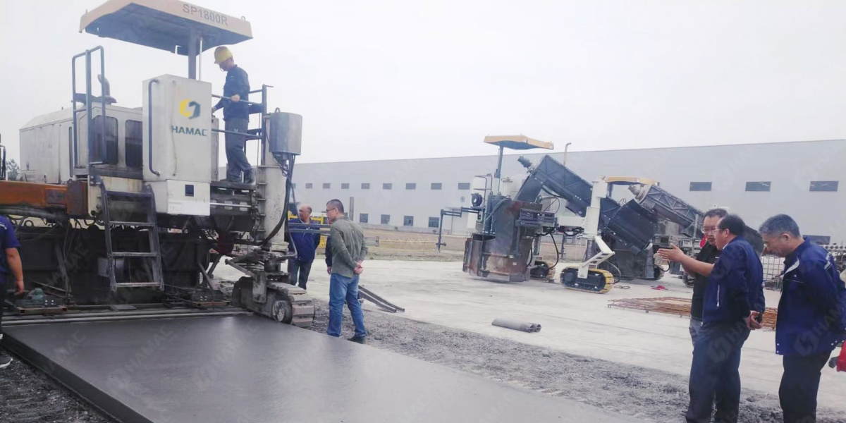 HAMAC Slipform Paver Exported for Mauritius Ring Road Construction photo