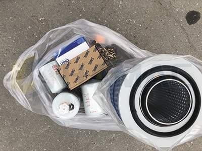 Flèche de distribution à chenilles