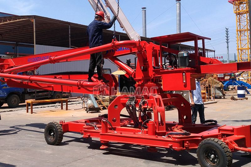 crawler spider concrete placing boom