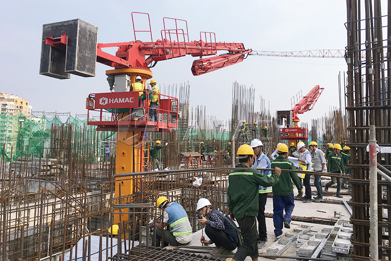 Double HZS90 Concrete Batching Plant in VIETNAM