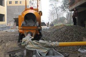 concrete pumping photo