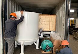 HAMAC Delivering de planta dosificadora de concreto de 35m3 a cliente africana photo