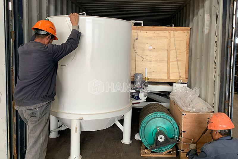 on-site concrete mixing photo
