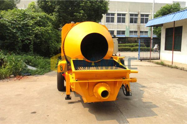 Professional Generator Trailer Concrete Pump With Mixer 50kw 4000Kg Weight