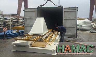 Pluma de colocación de concreto sobre orugas
