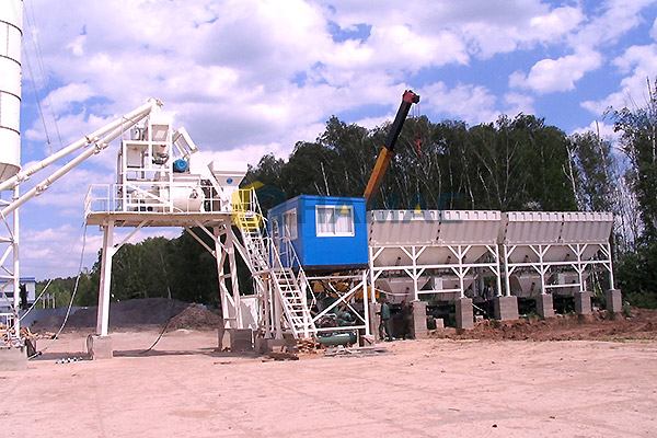 YHZS75 Mobile Batching Plant in Guinea