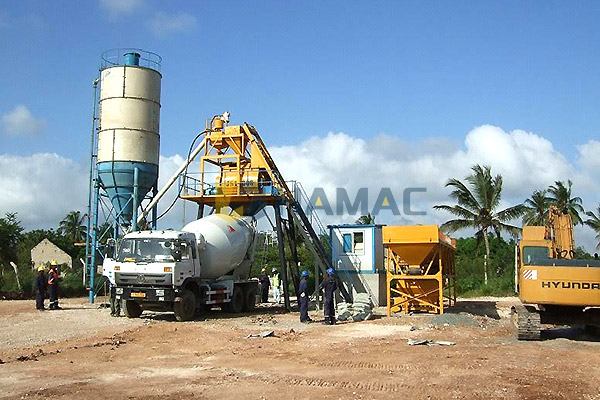 HZS50 Concrete Batching Plant in Bangladesh photo