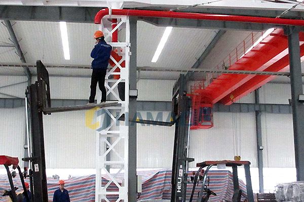 crawler hydraulic concrete placing boom