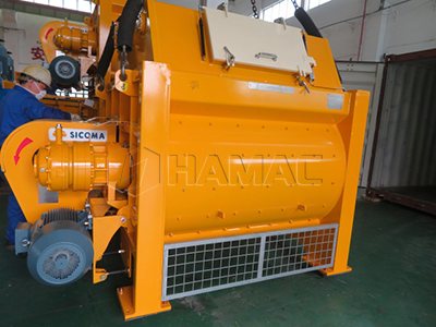 Stationary trailer mounted concrete pump in El Salvador