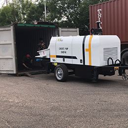DHBT40 Diesel Driven Concrete Pump Was Sent to South America on June 19th photo