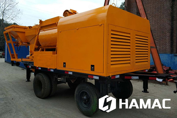 HAMAC Concrete Mixer Pump Supports Bridge Construction in a Remote River Project