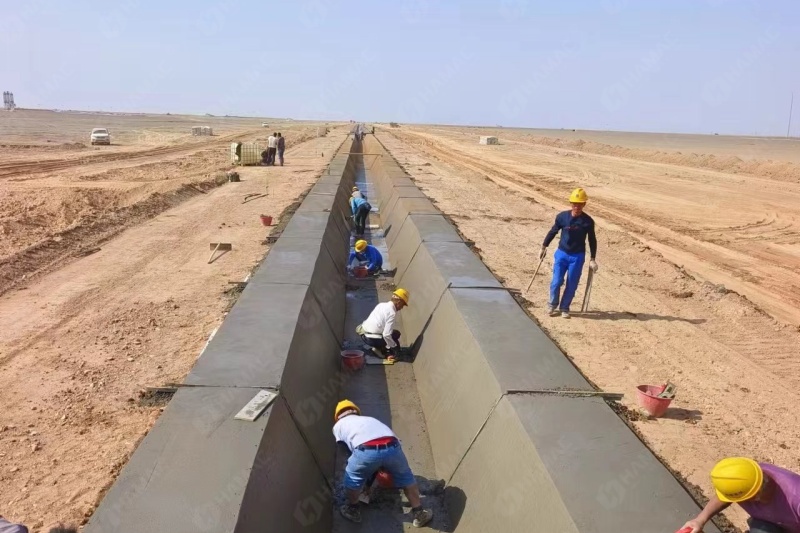 HAMAC Slipform Paver for Water Channel Construction photo