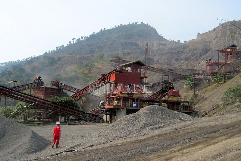 stationary concrete batching plant