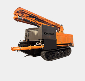 crawler spider concrete placing boom photo